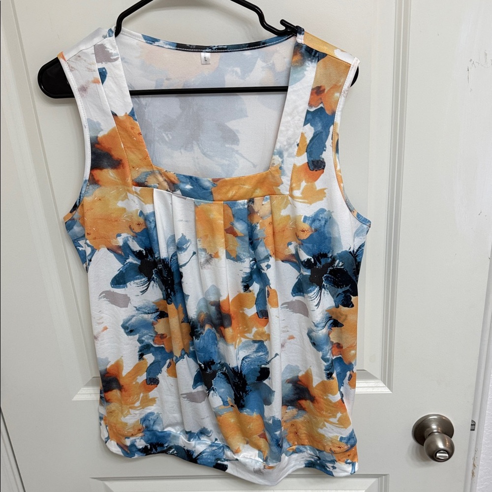 Floral Sleeveless Top - Multicolor